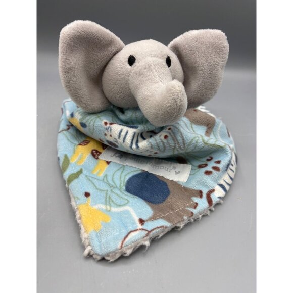 Petite L'amour Elephant Plush Lovey Security Blanket Sherpa - Picture 2 of 5